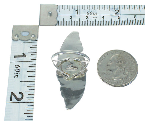 Turquoise Silver Southwestern Jewelry Ring Size 7-1/4 YX76442