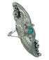 Turquoise And Silver Southwest Jewelry Ring Size 8 YX76445