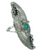 Turquoise And Silver Southwestern Jewelry Ring Size 8-1/4 YX76446