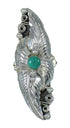 Turquoise And Silver Southwestern Jewelry Ring Size 8-1/4 YX76446