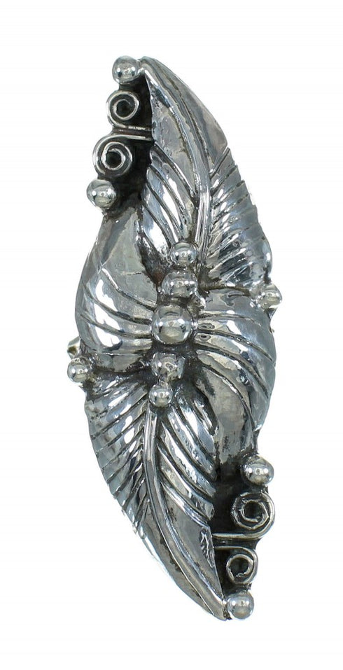 Genuine Sterling Silver Scalloped Leaf Ring