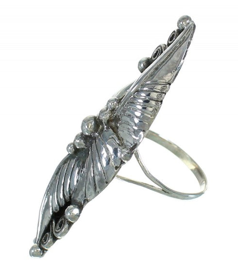 Genuine Sterling Silver Scalloped Leaf Ring