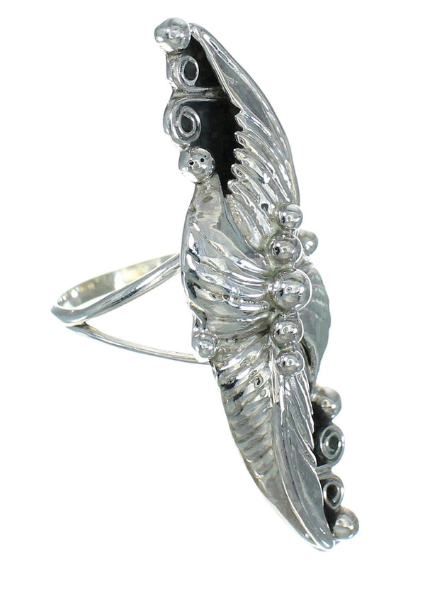 Southwest Genuine Sterling Silver Jewelry Leaf Ring