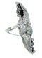 Southwest Genuine Sterling Silver Jewelry Leaf Ring