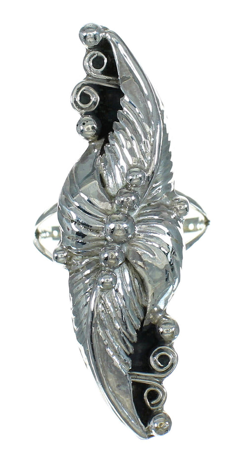Southwest Genuine Sterling Silver Jewelry Leaf Ring