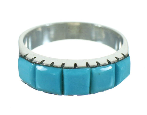 Genuine Sterling Silver And Turquoise Southwest Ring Size 4-1/2 YX76483