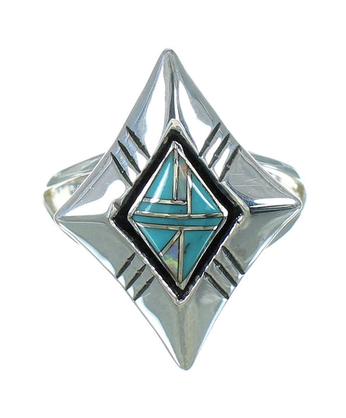 Turquoise Opal Silver Southwestern Ring Size 4-3/4 YX71167