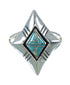 Silver Turquoise Opal Southwest Ring Size 6-3/4 YX71181