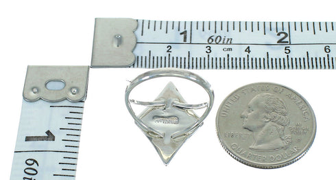 Opal Turquoise Silver Southwestern Ring Size 6 YX71174