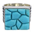 Genuine Sterling Silver And Turquoise Southwest Ring Size 7 YX68715