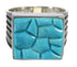 Turquoise Inlay And Sterling Silver Southwest Ring Size 4-3/4 YX68732
