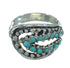 Turquoise Southwestern Sterling Silver Jewelry Ring Size 8-1/4 YX71636