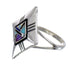 Multicolor Inlay Southwest Sterling Silver Ring Size 8 WX79907