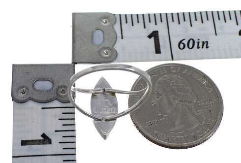 Turquoise And Opal Inlay Genuine Sterling Silver Ring Size 5-1/4 RX83127