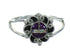 Southwestern Opal Magenta Turquoise Silver Ring Size 6-1/2 YX82224