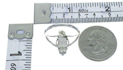 Genuine Sterling Silver And Magenta Turquoise Southwest Flower Jewelry Ring Size 6-1/4 YX67347