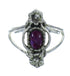 Magenta Turquoise And Sterling Silver Southwest Flower Jewelry Ring Size 4-3/4 YX67355