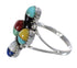 Southwestern Multicolor Sterling Silver Ring Size 8-1/2 YX70927