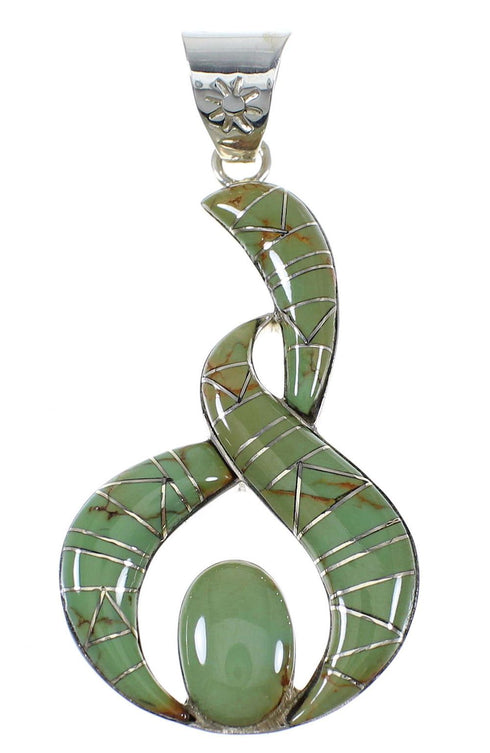 Turquoise Southwest Authentic Sterling Silver Pendant QX78987