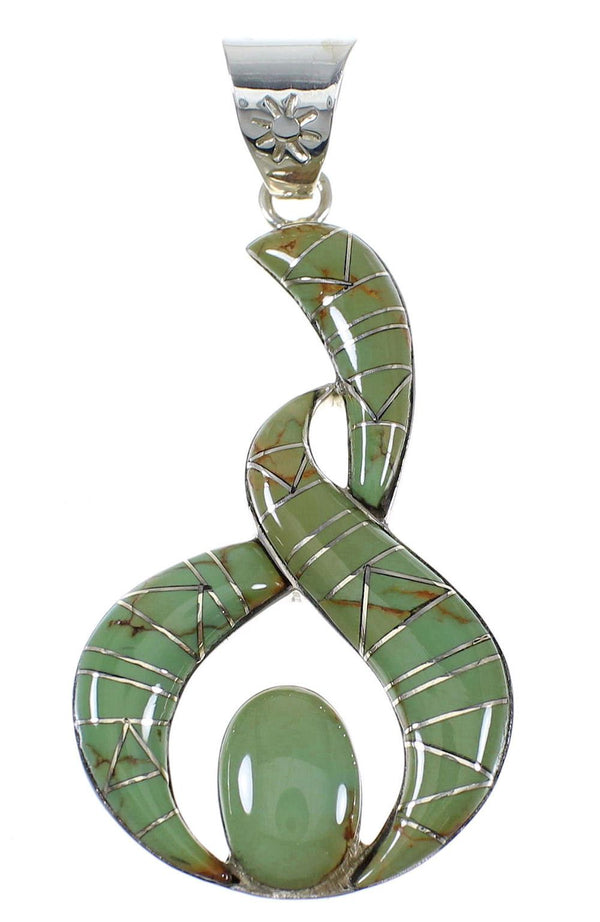 Turquoise Southwest Authentic Sterling Silver Pendant QX78987
