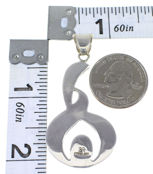 Turquoise Southwest Authentic Sterling Silver Pendant QX78987