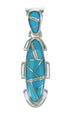 Sterling Silver Turquoise And Opal Southwest Slide Pendant YX68208