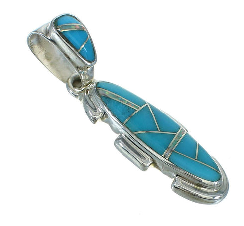 Sterling Silver Turquoise And Opal Southwest Slide Pendant YX68208