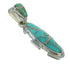 Genuine Sterling Silver Turquoise And Opal Southwest Slide Pendant YX68212
