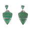 Turquoise Southwest Authentic Sterling Silver Post Dangle Earrings RX78522