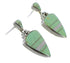 Turquoise Inlay And Sterling Silver Post Dangle Earrings