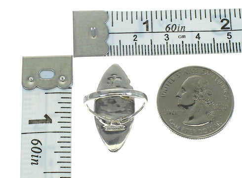 Sterling Silver And Turquoise Inlay Southwest Ring Size 6-3/4 WX79715