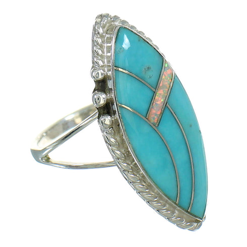 Turquoise Opal Sterling Silver Southwest Ring