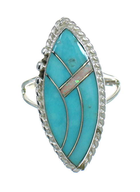 Turquoise Opal Sterling Silver Southwest Ring