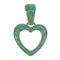 Turquoise Heart Authentic Sterling Silver Pendant RX66879