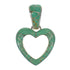 Turquoise Heart Authentic Sterling Silver Pendant RX66879