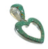 Turquoise Heart Authentic Sterling Silver Pendant RX66879