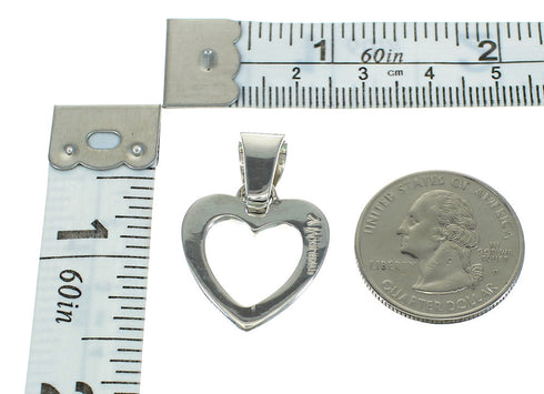 Turquoise Heart Authentic Sterling Silver Pendant RX66879