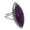 Sterling Silver And Magenta Turquoise Southwestern Ring Size 5-1/4 YX66842