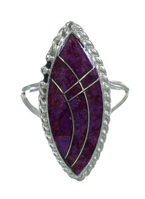 Sterling Silver And Magenta Turquoise Southwest Ring Size 4-3/4 YX66841