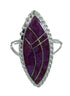 Genuine Sterling Silver And Magenta Turquoise Inlay Southwest Ring Size 7-1/4 YX66850