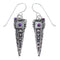 Magenta Turquoise And Sterling Silver Hook Dangle Earrings WX67106