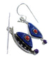 Sterling Silver Southwest Multicolor Hook Dangle Earrings AX94166