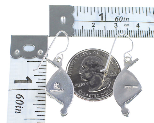 Sterling Silver Southwest Multicolor Hook Dangle Earrings AX94166