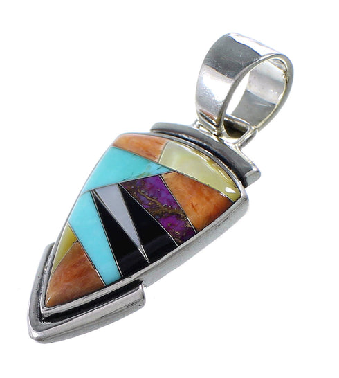 Southwestern Multicolor Sterling Silver Pendant YX94722
