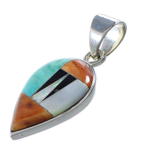 Silver Multicolor Southwestern Pendant YX94728