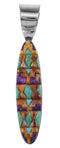 Authentic Sterling Silver Multicolor Southwestern Pendant YX94734