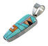 Sterling Silver And Multicolor Southwest Pendant YX94737