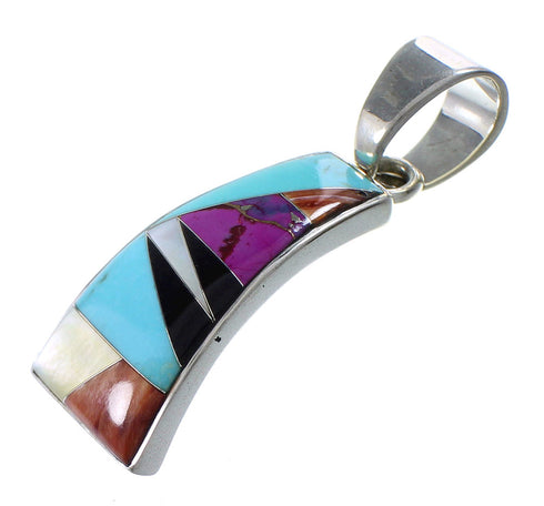 Multicolor Genuine Sterling Silver Southwestern Pendant YX94748