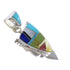 Multicolor Arrowhead Genuine Sterling Silver Southwestern Pendant RX95656
