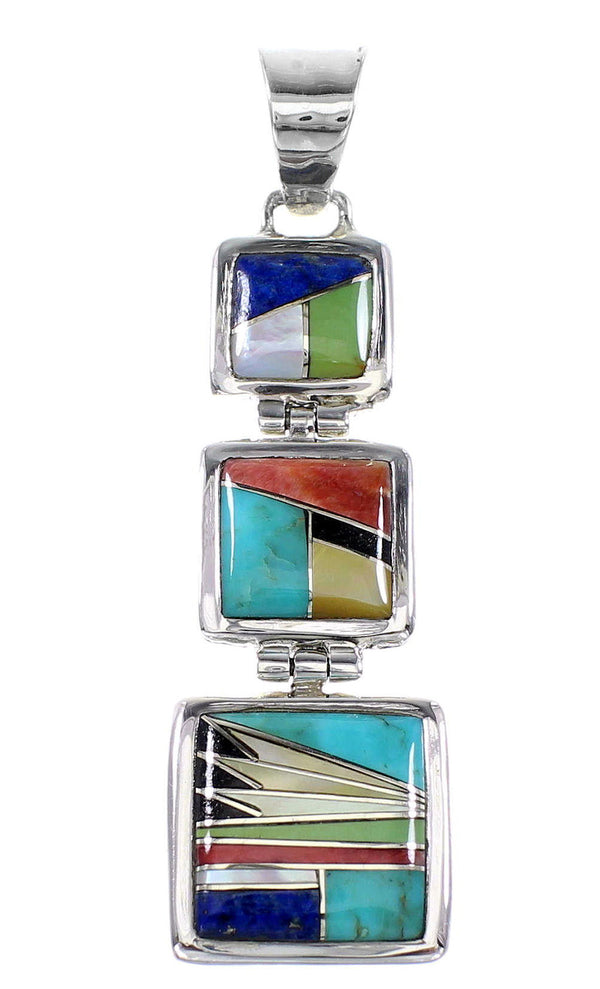 Multicolor Genuine Sterling Silver Jewelry Pendant RX95664
